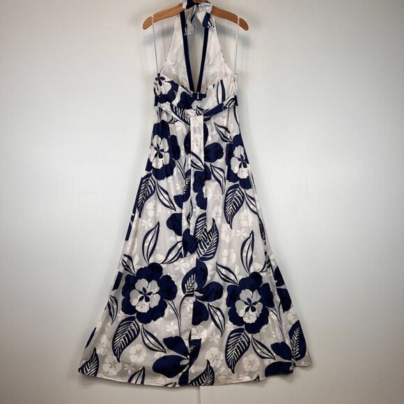 Vintage Lilly Pulitzer Dress Women 12 Maxi Hibiscus Floral Tie Party Resort Core - Picture 9 of 16